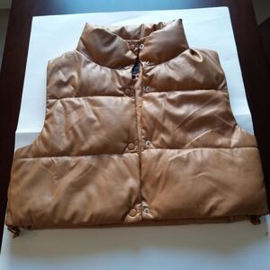 Tan Puffer Vest